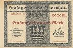 Deutsches Reich, Sachsen, 100000 Mark Olbernhau Stadtgemeinde, Variante: KN Stern, -