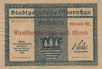Deutsches Reich, Sachsen, 500000 Mark Olbernhau Stadtgemeinde, Variante: No KN Stern, -