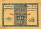 Deutsches Reich, Sachsen, 1 Million Mark, Olbernhau Stadtgemeinde, Variante: No KN, -