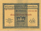Deutsches Reich, Sachsen, 1 Million Mark, Olbernhau Stadtgemeinde, Variante: No KN, -