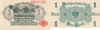 Deutsches Reich, 1 Mark 1914 Ro.51a ohne Unterdruck, Siegel rot,Vs.hellg... 12.98 £ Tax included +  6.06 £ shipping