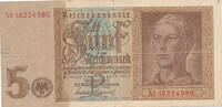 Deutsches Reich,Drittes Reich, 5 Reichsmark Ro.179b, KN 8stellig, -