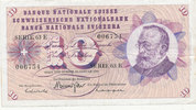 Schweiz 10 Franken 15.1.1969 P45n gebraucht III, 12.96 £ Tax included +  6.05 £ shipping