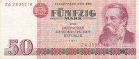 Deutschland,DDR, 50 Mark Ro.360b Typensatz,Ersatznote, -