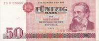 Deutschland,DDR, 50 Mark Ro.360b Typensatz,Ersatznote, -