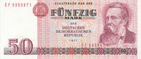 Deutschland,DDR, 50 Mark Ro.360c Comoutersatz Serie:EF, -