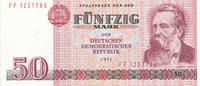 Deutschland,DDR, 50 Mark Ro.360c Comoutersatz Serie:FF, -