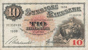 Schweden 10 Kronor 1938 gebraucht III, 8.67 £ Tax included +  6.07 £ shipping