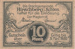 Deutsches Reich,Schlesien, 10 Pfennig Hirschberg,Magistrat, -