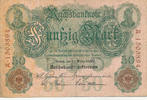 Deutsches Reich,Kaiserreich, 50 Mark KN 7 stellig,Udr.Bst.M,Serie A, -