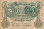 Deutsches Reich,Kaiserreich, 50 Mark KN 7 stellig,Udr.Bst.M,Serie C, -