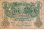 Deutsches Reich,Kaiserreich, 50 Mark KN 7 stellig,Udr.Bst.M,Serie D, -