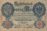 Deutsches Reich,Kaiserreich, 20 Mark Udr.Bst.E, Serie A, -