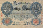 Deutsches Reich,Kaiserreich, 20 Mark Udr.Bst.O,Serie:A, -