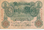 Deutsches Reich,Kaiserreich, 50 Mark Serie:C,Udr.Bst.D, -