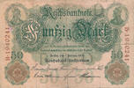 Deutsches Reich,Kaiserreich, 50 Mark Serie:B,Udr.Bst.D, -