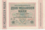 Deutsches Reich, Weimarer Republik, 10 Milliarden Mark Ro.114c Wz.Ringe KN 6stellig FZ:PR, -