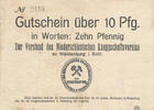 Deutsches Reich,Schlesien, 10 Pfennig Waldenburg Knappschaftsverein, -
