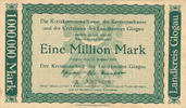 Deutsches Reich,Schlesien, 1 Mio.Mark Glogau,Kreisausschuß, -