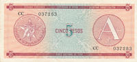 Kuba 5 Pesos (1985) Exchange Certifiate, gebraucht III, 5.20 £ Tax included +  6.07 £ shipping