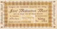 Deutsches Reich,Thüringen 5 Milliarden Mark Gössnitz,Gemeinde, -