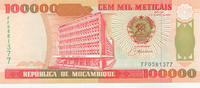 Mozambique 100000 Meticais -