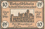 Deutsches Reich,Westpreußen, 10 Pfennig Marienwerder,Magistrat, -