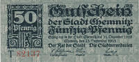 Deutsches Reich,Sachsen, 50 Pfennig Chemnitz,Stadt, -