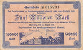 Deutsches Reich,Sachsen, 5 Millionen Mark Chemnitz, Amtshauptmannschaft, -