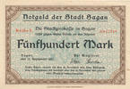 Deutsches Reich,Schlesien, 500 Mark Sagan, Magistrat, -