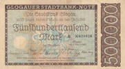 Deutsches Reich,Schlesien, 500000 Mark Glogau, Magistrat, -