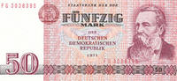 Deutschland,DDR, 50 Mark Ro.360c 2. Auflage, Computersatz, FZ:FG, -