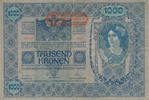 Österreich, 1000 Kronen II.Auflage,mit Aufdruck DEUTSCHÖSTERREICH, -