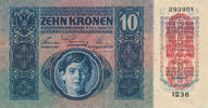 Österreich, 10 Kronen mit Aufdruck DEUTSCHÖSTERREICH, -
