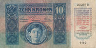 Österreich, 10 Kronen ohne Aufdruck DEUTSCHÖSTERREICH, -