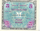 Deutschland, Alliierte Besatzung 5 Mark Ro.202a KN 9stellig,US-Druck mit F, -