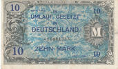 Deutschland, Alliierte Besatzung 10 Mark Ro.203d KN 8stellig,UdSSR-Druck ohne F, -