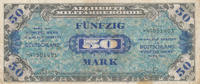 Deutschland, Alliierte Besatzung 50 Mark Ro.205d KN 8stellig,UdSSR-Druck ohne F, -