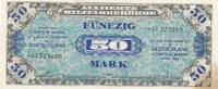 Deutschland, Alliierte Besatzung 50 Mark Ro.205d KN 8stellig,UdSSR-Druck ohne F, -