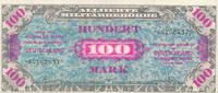Deutschland, Alliierte Besatzung 100 Mark Ro.206d KN 8stellig UdSSR-Druck ohne F, -