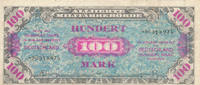 Deutschland, Alliierte Besatzung 100 Mark Ro.206d KN 8stellig UdSSR-Druck ohne F, -