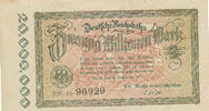 Deutsches Reich,Reichsbahn, 20 Millionen Mark, Berlin, Reichsverkehrsminister, Wz. Quadrate, Serie: RH, -