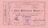 Deutsches Reich,Pommern, 5 Millionen Mark Nörenberg,Magistrat, -