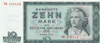 Deutschland,DDR, 10 Mark Ro.355b Ersatznote Serie:YK, -