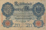 Deutsches Reich,Kaiserreich, 20 Mark Ro.31 Serie:C,Udr.Bst:W, -