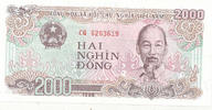 Vietnam 2000 Dong 1988 Kassenfrisch I, 2.59 £ Tax included +  6.07 £ shipping