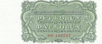 Tschechoslowakei 5 Kronen -