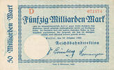 Deutsches Reich, Reichsbahn, 50 Milliarden Mark Reichsbahndirektion Cassel, -