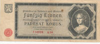 Drittes Reich, Böhmen und Mähren, 50 Kronen Ro.561a, ZWK-13a, -