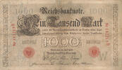 Deutsches Reich, Kaiserreich, 1000 Mark Ro.26, DEU-24, Serie: B, Udr. Bst. W, -